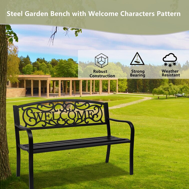 Welcome outdoor online bench